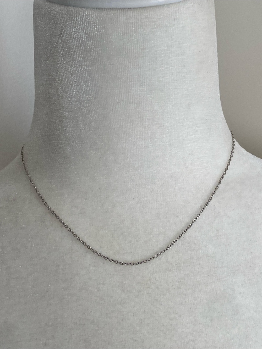 Avon Silver Tone Chain Necklace Minimalist Hypoallergenic